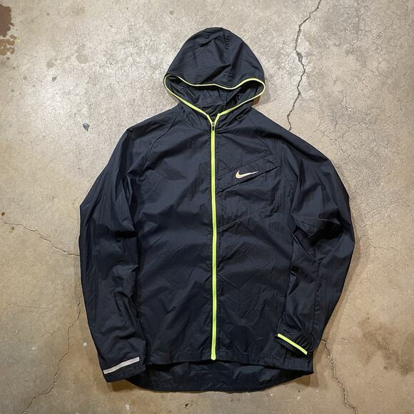 Nike Jackets & Blazers - Nike 3M Impossibly Light Running Jacket Unisex L Full Zip Hood Black